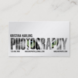 Photography Cutout - White Business Card