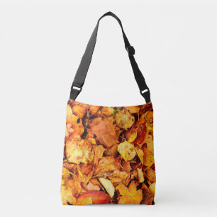 Photography - DRY AUTUMN LEAVES + your ideas Crossbody Bag