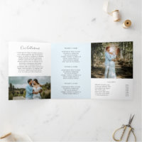 Photography Elegant Pastel Blue Trifold Brochure