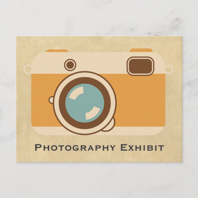 "Photography Exhibit" Vintage Camera Announcement Postcard (Front)