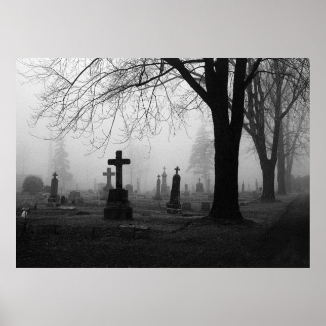 Photography for SALE - Cemetery Fog 1 Prints (Front)