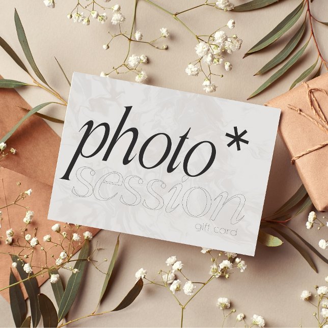 Photography gift card,minimalist photo shoot card (Creator Uploaded)