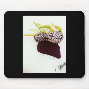 Photography Hat Hairstyle Strange Mask In Profile Mouse Pad