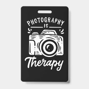 Photography Is Therapy ID Badge