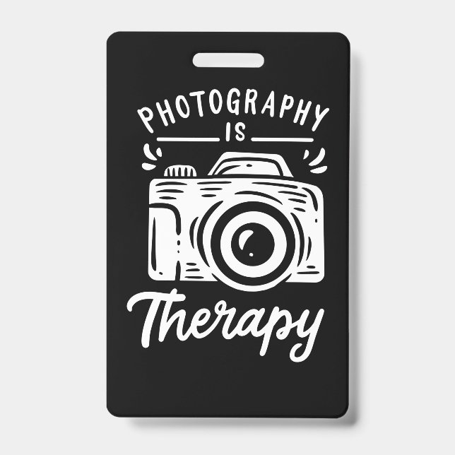 Photography Is Therapy ID Badge (Front)