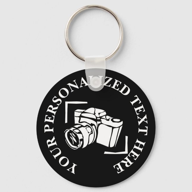 Photography Keychain with photo camera logo (Front)