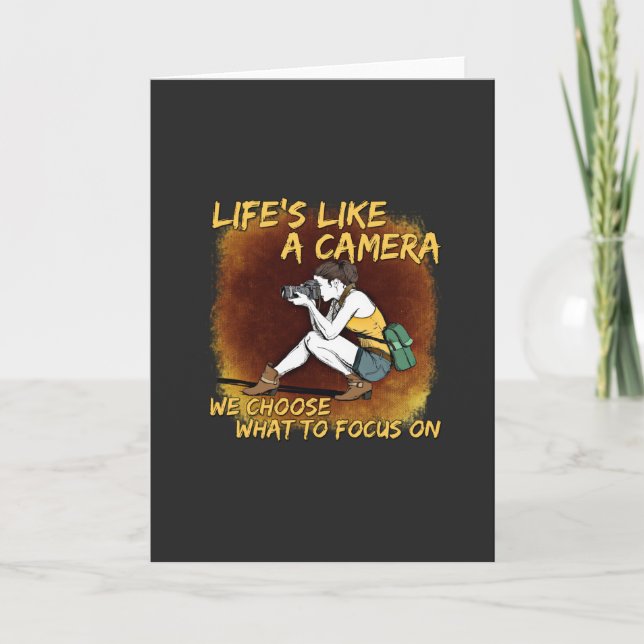 Photography - Life Like A Camera Photographer Card (Front)
