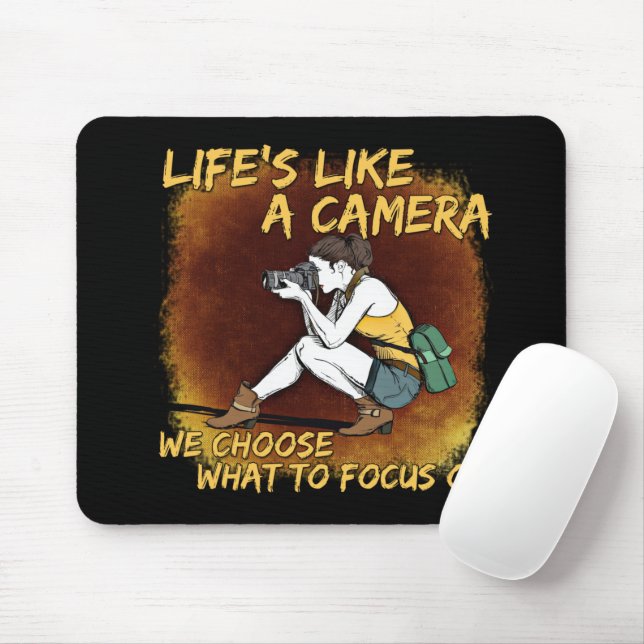 Photography - Life Like A Camera Photographer Mouse Pad (With Mouse)