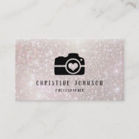 photography logo on faux glitter
