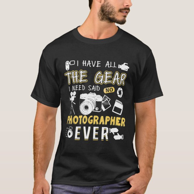Photography Lover Gift Tee Shirt Funny Camera Phot (Front)