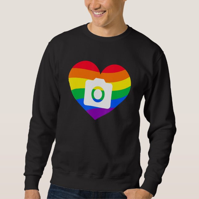 Photography Lover, Photographer Gift, Rainbow Came Sweatshirt (Front)
