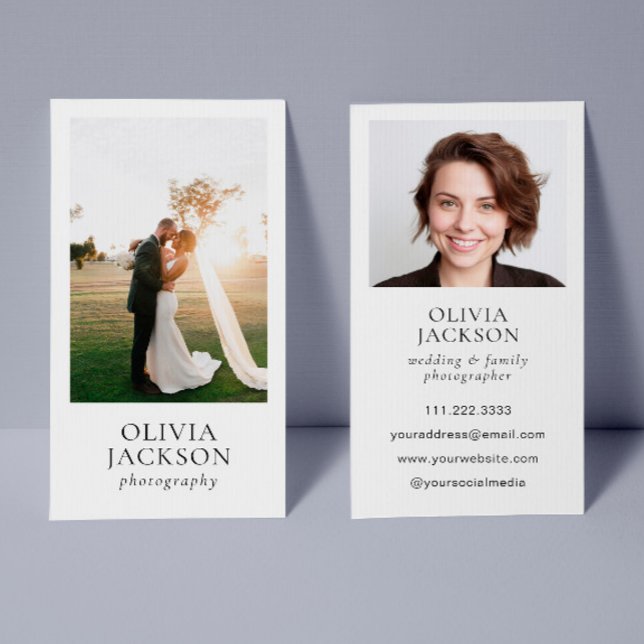 Photography Modern Elegant Photo Business Card (Creator Uploaded)