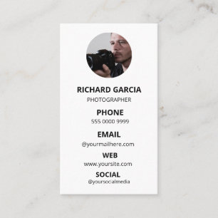 Photography Modern Minimal Simple Photo Business C Card