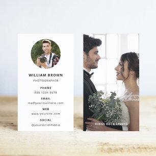 Photography Modern Minimal Simple Photo Business Card