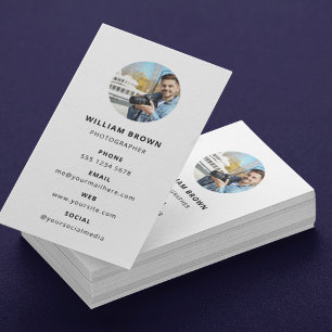 Photography Modern Minimal Simple Photo Business Card
