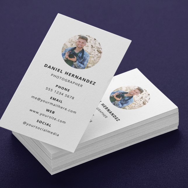 Photography Modern Minimal Simple Photo Business Card (Photography Modern Minimal Simple Photo Business Card)