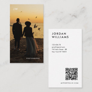 Photography Modern Minimalist QR Code Business Card