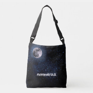 Photography - Night Sky with Full Moon + your idea Crossbody Bag