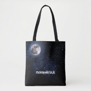 Photography - Night Sky with Full Moon + your idea Tote Bag