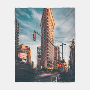 PHOTOGRAPHY OF BROWN BUILDING ARCHITECTURAL FLEECE BLANKET