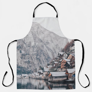 PHOTOGRAPHY OF HOUSE BESIDE BODY OF WATER APRON