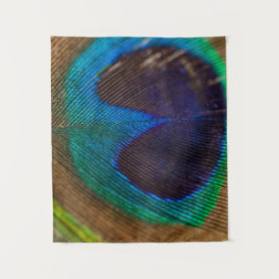 Photography of peacock feather tapestry