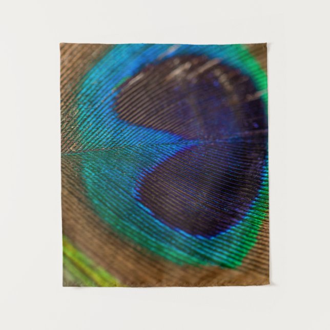 Photography of peacock feather tapestry (Front)