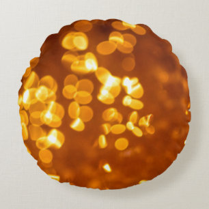 Photography of red and orange light round cushion