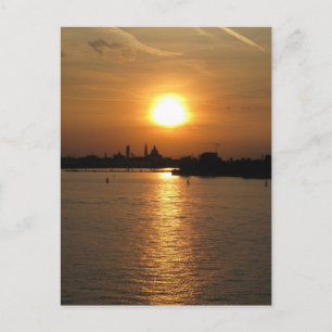 Photography of Romantic Venice Sunset Postcard