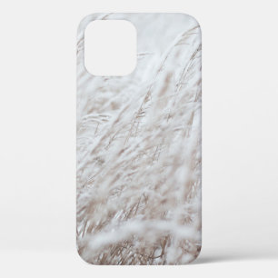 Photography of white grass field iPhone 12 case