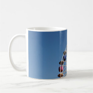 Photography of worms eye ferris wheel coffee mug