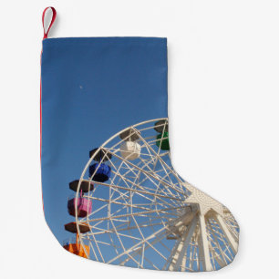 Photography of worms eye ferris wheel small christmas stocking