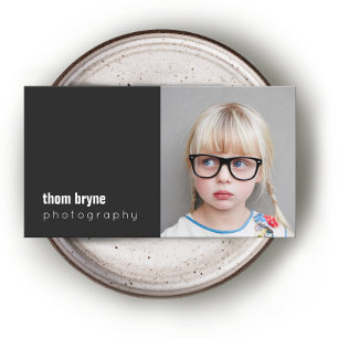 Photography Photographer Black Square Photo Business Card