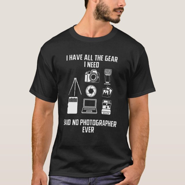 Photography   Photographer Camera T-Shirt (Front)