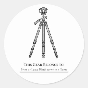 Photography Photographer Camera Tripod Gear  Classic Round Sticker