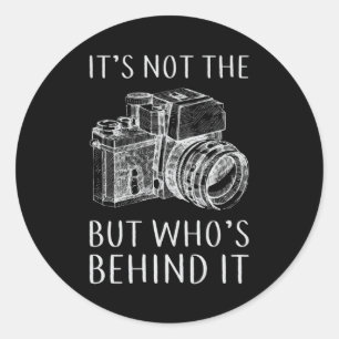 Photography Photographer Lens Camera Funny Gift Classic Round Sticker