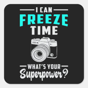Photography Photographer Superpower Funny Gift Square Sticker