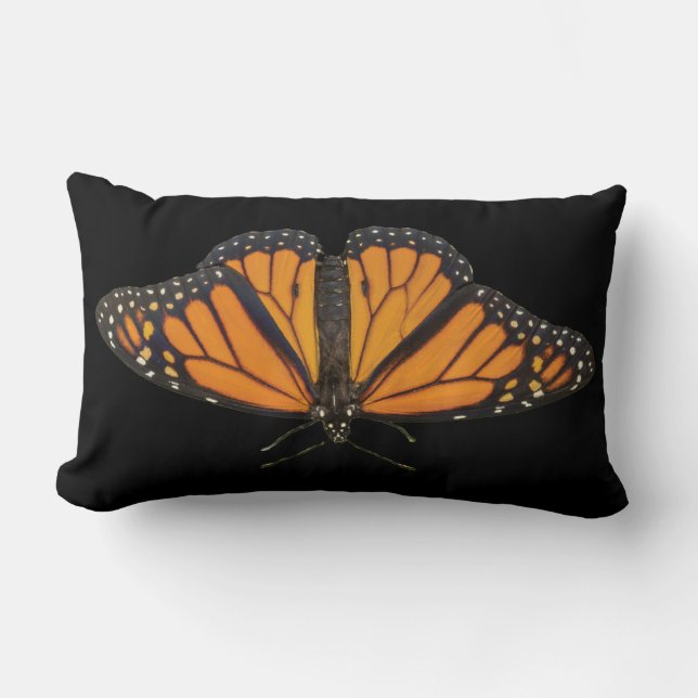 Photography Picture of Monarch Butterfly Lumbar Cushion (Front)