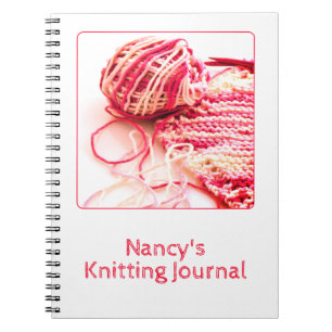 Photography - Pink Hand Knitting - Yarn & Needle Notebook