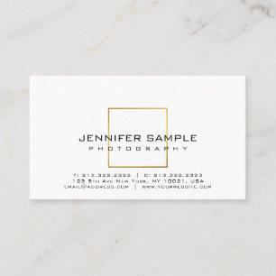 Photography Plain Elegant Gold Look Photographer Business Card
