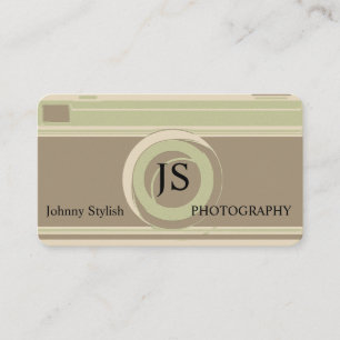 Photography professional rustic retro cover business card