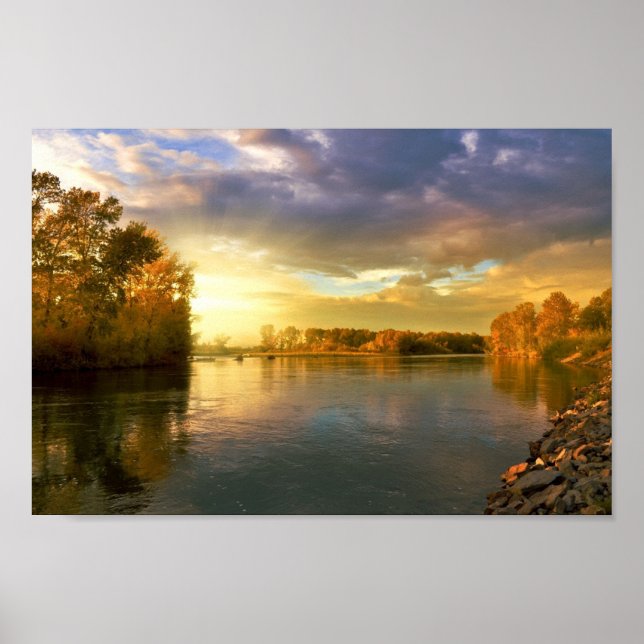 Photography. River Sunset. Poster (Front)