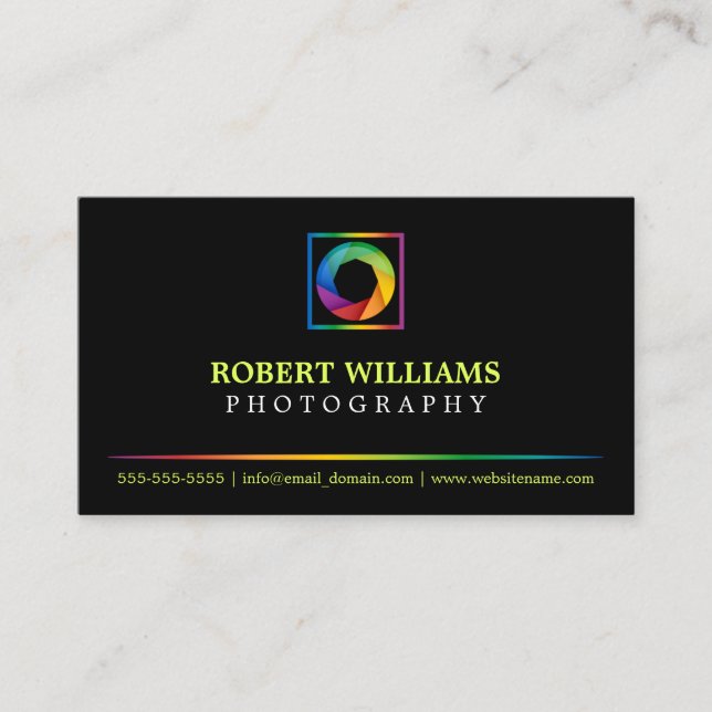 Photography Shutter Business Card (Front)