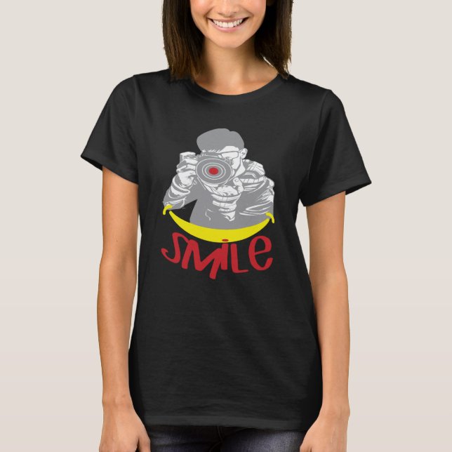 Photography Smile Cheerful Photography Illustratio T-Shirt (Front)