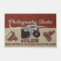 Photography Studio Rules Rug, Cameraman Gift