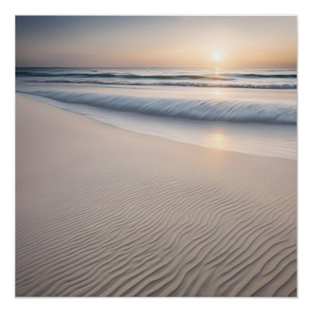 Photography Sunset Beach Sand Poster (Front)