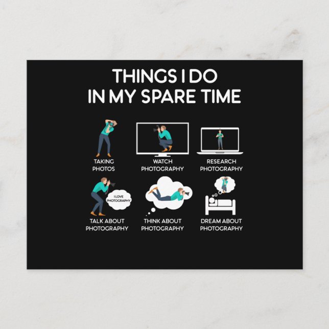 photography things i do in my spare time postcard (Front)