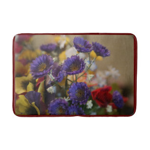 Photography Violet Flowers Fleece Blanket Bath Mat