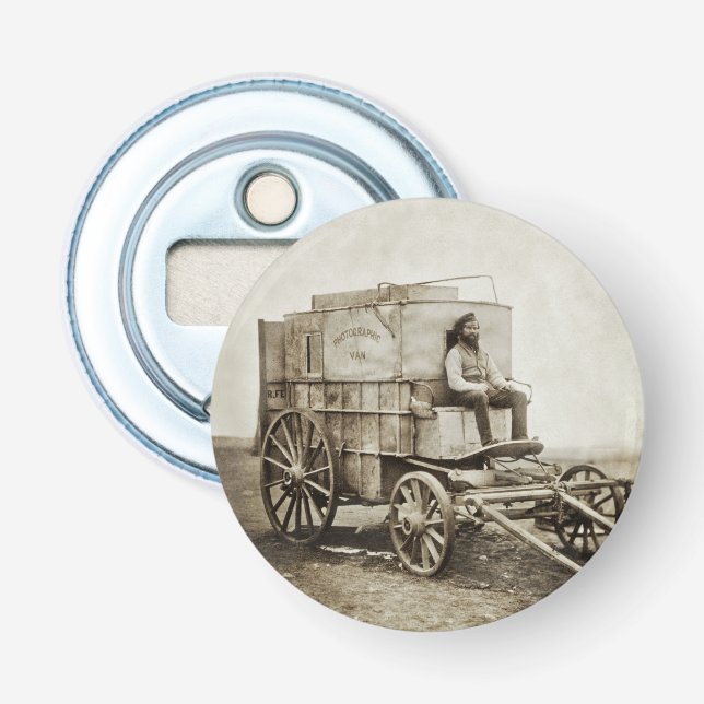 Photography Wagon of Roger Fenton Photo Realism Bottle Opener (Front)