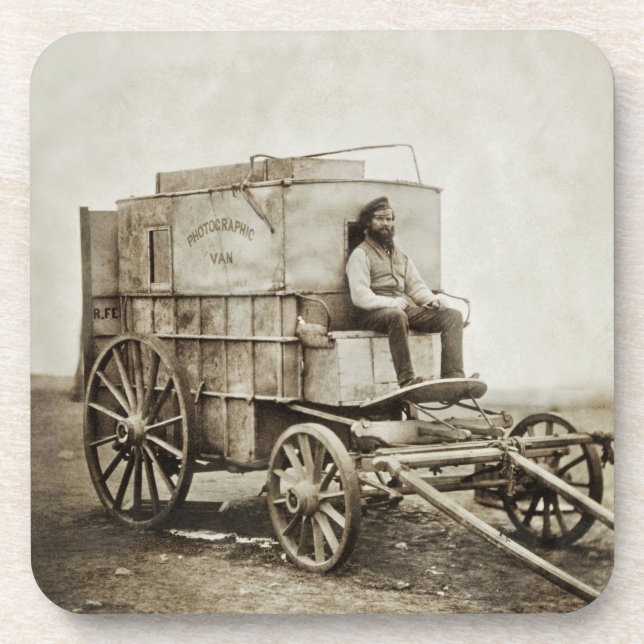 Photography Wagon of Roger Fenton Photo Realism Coaster (Front)